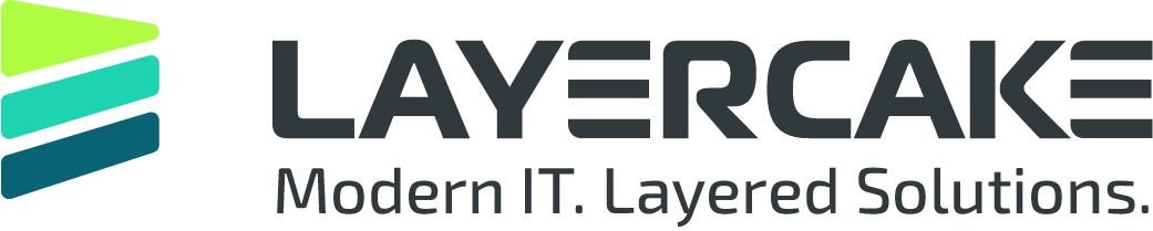LayerCake logo with tagline - Modern IT. Layered Solutions.